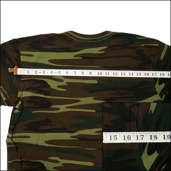 Code Five Crew Neck T-Shirt Top Adult  Medium Green Woodland Camouflage Short Sl - Picture 7 of 10